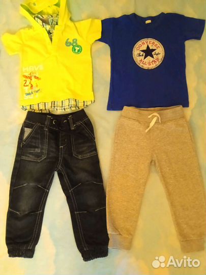 Вещи пакетом 21 вещь+обувь на мальчика 1,5-2г