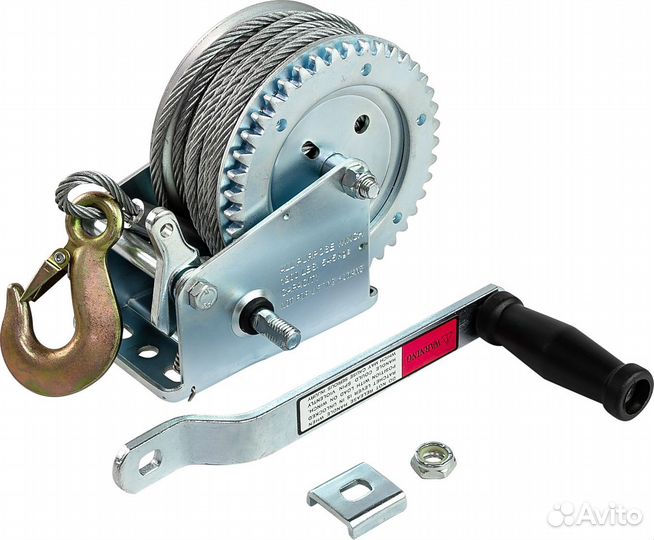 Лебедка для прицепа 1200 lbs (545 кг) с тросом 635