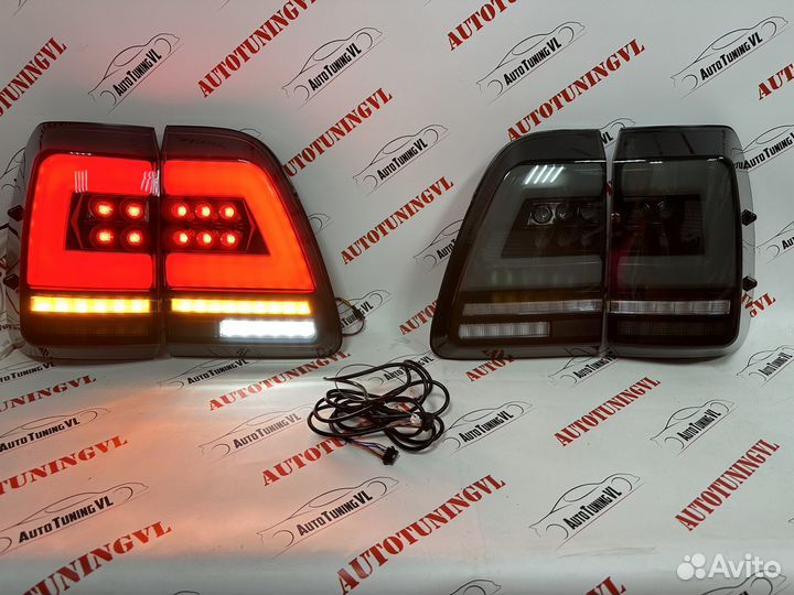 Стопы LED на Land Cruiser 100 В Стиле 300 (черные)