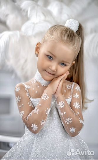 Платье карнавальное Снежинка