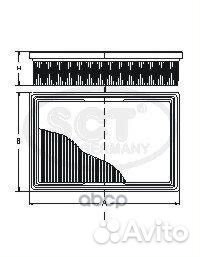 Фильтр воздушный SB553 SCT