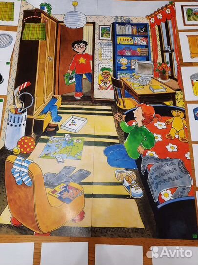 Магнитный плакат для изучения иностранных языков