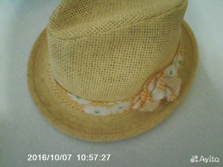 Соломенная шляпка для девочки, состояние новой