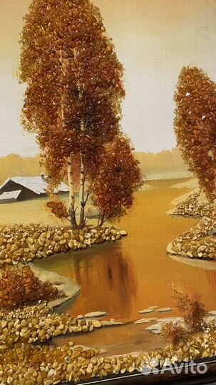 Картина из натурального янтаря