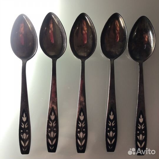 Ложки чайные 5шт мельхиор СССР