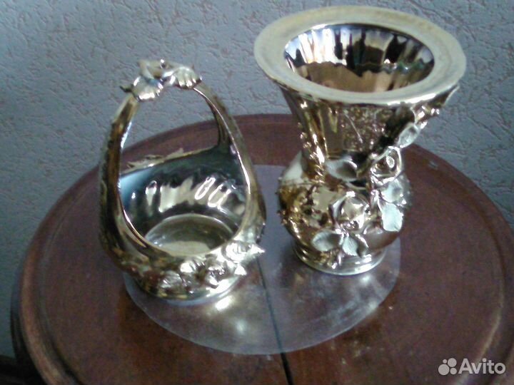 Набор ваза для цветов и ваза для конфет