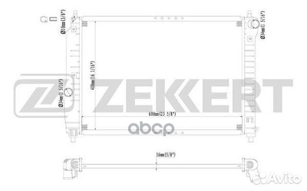 Радиатор охл. дв. Chevrolet Aveo (T200 T250 T