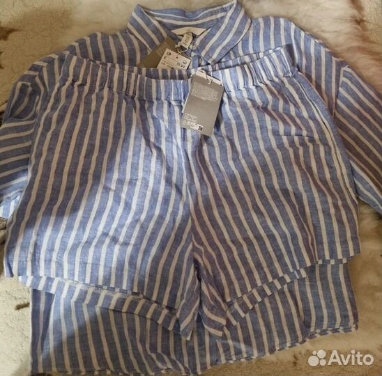 Женский льняной костюм hm