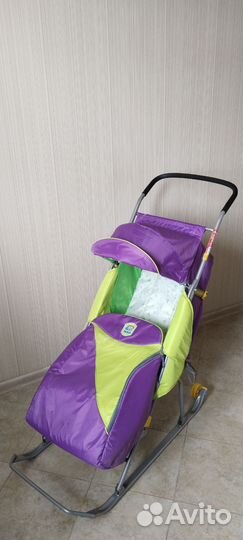 Санки-коляска Nika Тимка Комфорт 2 с колёсами