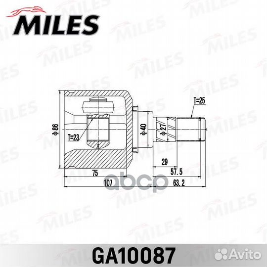 ШРУС nissan almera JPN make GA10087 GA10087 Miles