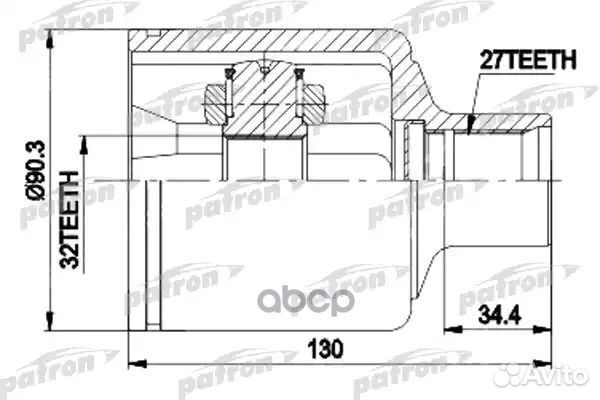 ШРУС внутр к-кт 27x39.5x32 chrysler: concord 93