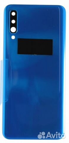 Задняя кр�ышка для Samsung A505F A50 Синяя (со стек