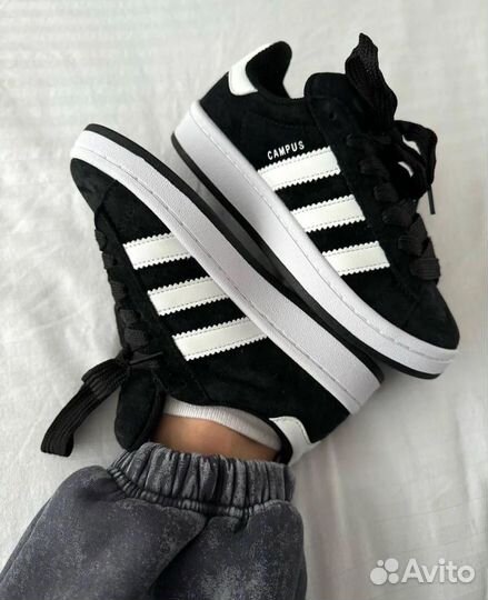 Кроссовки Adidas Campus 36-40 ч/б