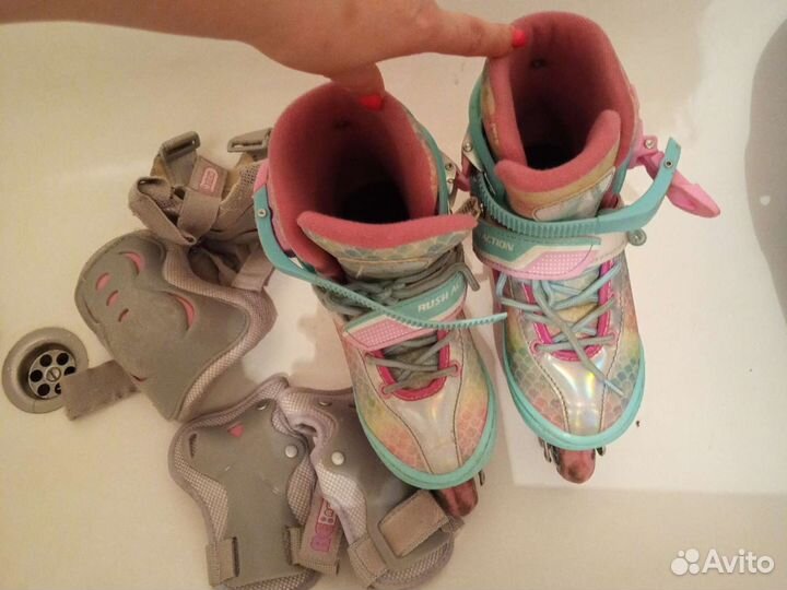 Детские ролики и защита 30-33 размер