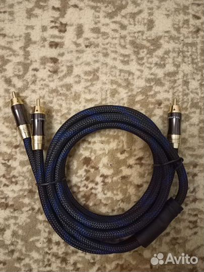 Сабвуферный Y-образный кабель 1 RCA -2 RCA 2м