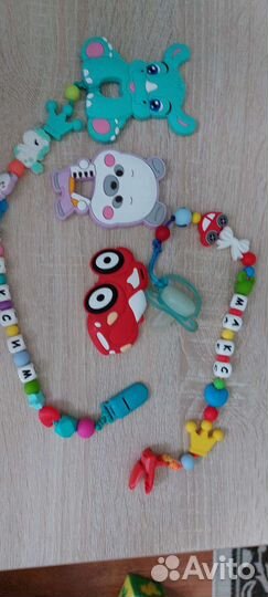 Грызунки силиконовые. Держатель для пустышки