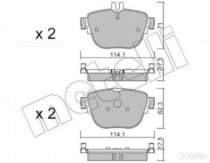 Metelli 2211370 К-т дисков. тормоз. колодок