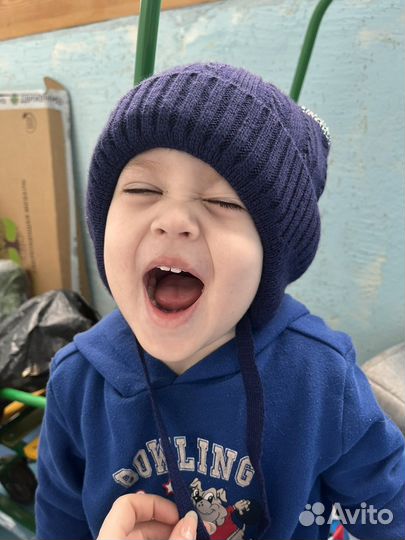 Шапка для девочки с ушками 48