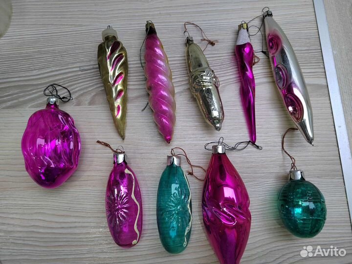 Советские елочные игрушки, коллекция 45 штук