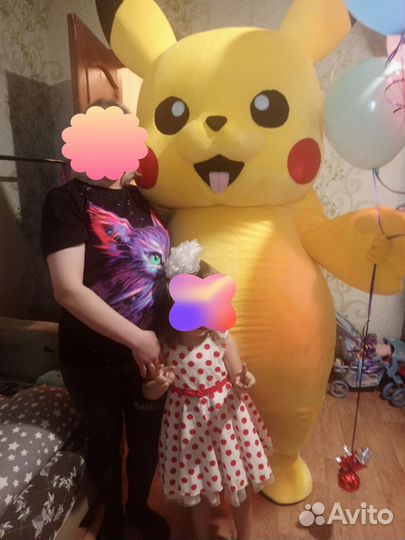 Поздравление от Пикачу, ростовая кукла,аниматор