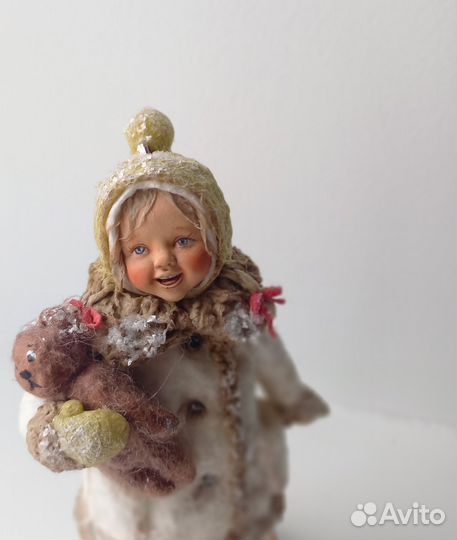 Ватная игрушка на елку