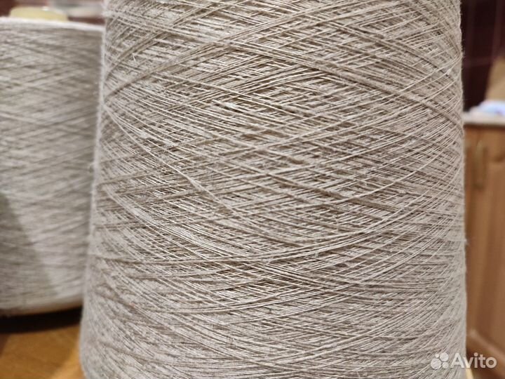 Натуральный лён в бобинах