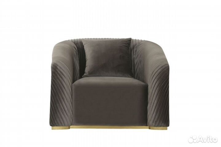 102AN-kres-9161-TSE Кресло Geneve велюр т.серый 98