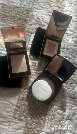 Пудра YSL и Lancome, румяна YSL