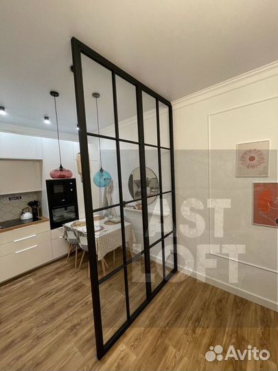 Перегородки лофт с остеклением