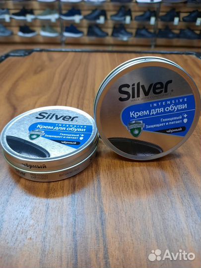 Крем для обуви чёрный Silver