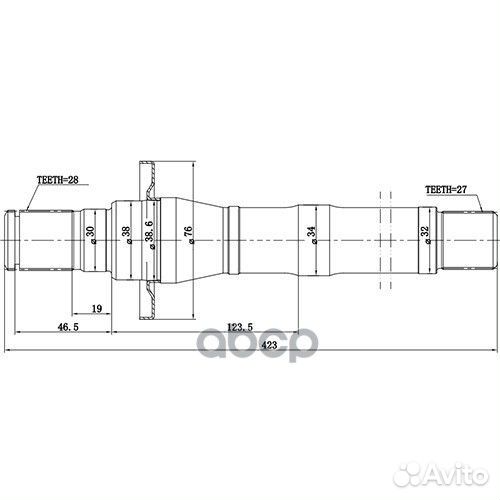 Полуось Z88133R Zikmar