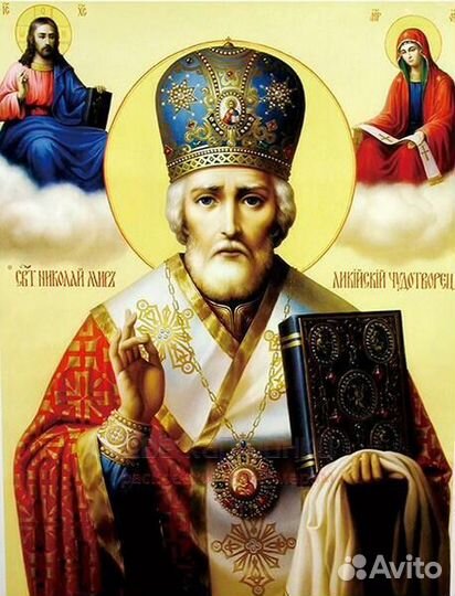 Алмазная мозаика 40x50 Святой Николай