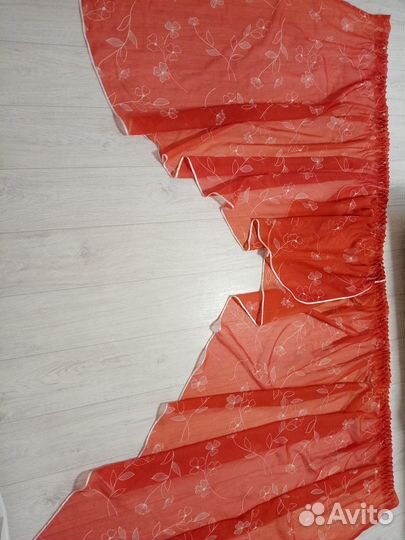 Тюль для кухни аркой