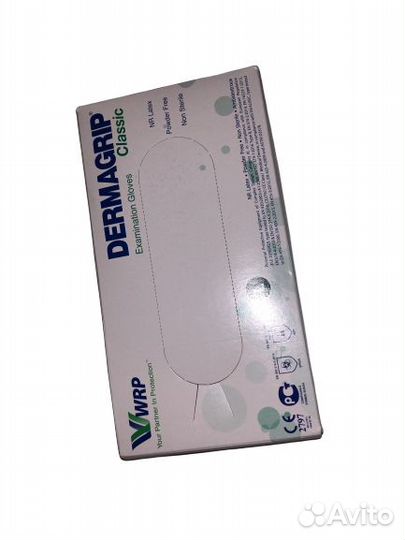 Перчатки латексные Dermagrip Сlassic, M, желто-бел