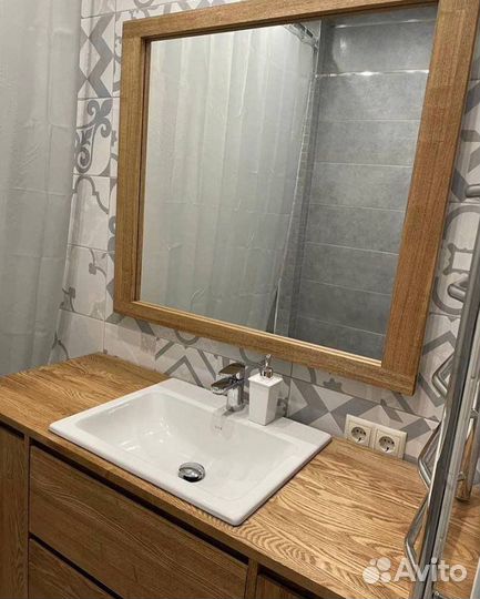 Тумба под раковину из натурального дерева