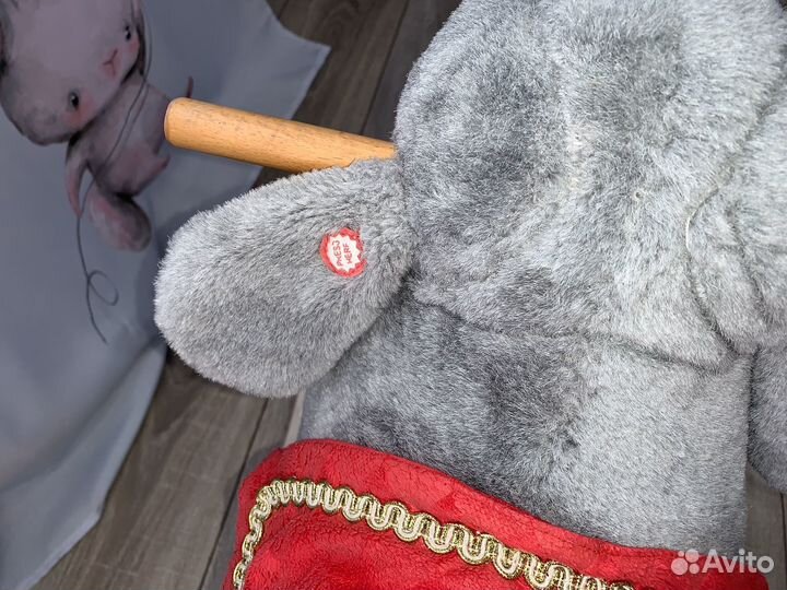 Детская игрушка, мягкий слоник-качалка