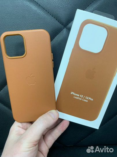 Кожаный чехол iPhone 12/12 Pro