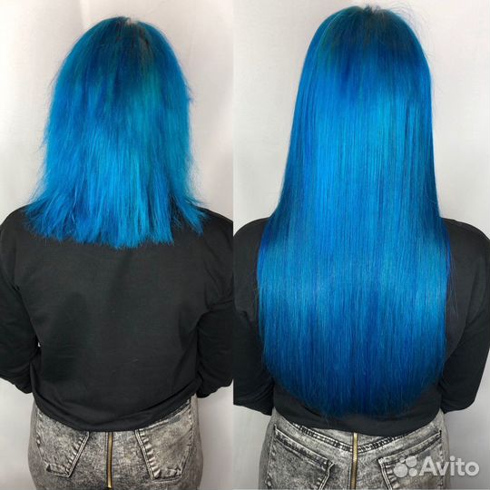 Наращивание славянских волос, коррекция