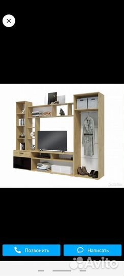 Стенка в гостиную крокус черный глянец