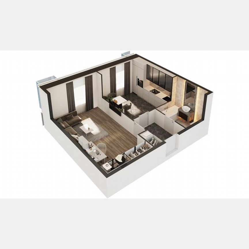 1-к. апартаменты, 44 м², 4/30 эт.