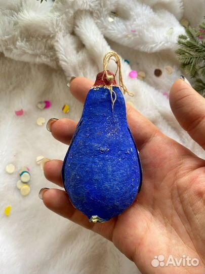 Ватная елочная игрушка пингвин СССР