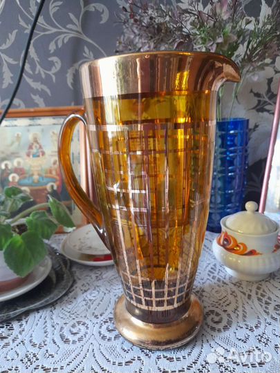 Кувшин стекло. Богемия. Времён СССР