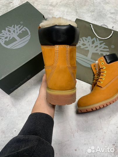 Timberland Classic песочные зимние с мехом