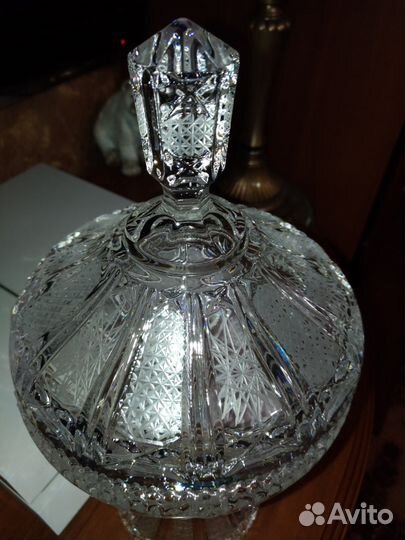 Ваза хрустальная с крышкой СССР