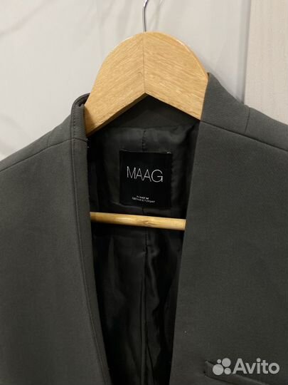 Серый пиджак zara maag размер M