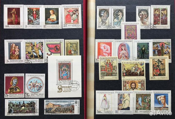 Альбом с марками Чехословакия,22х30см. 10л