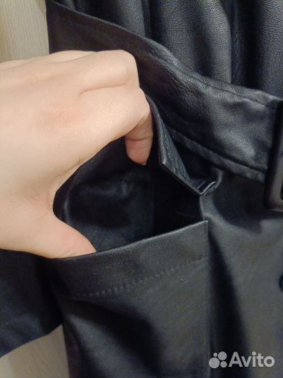 Кожаное платье (удлинённый пиджак)