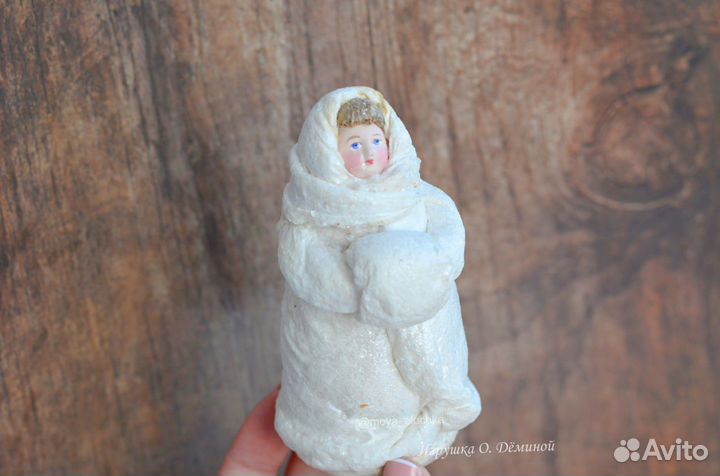 Снегурочка. Ватная елочная подставочная игрушка