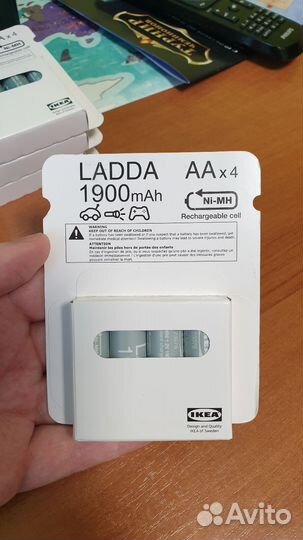 Аккумуляторные батарейки 1900 mah Ladda IKEA аа