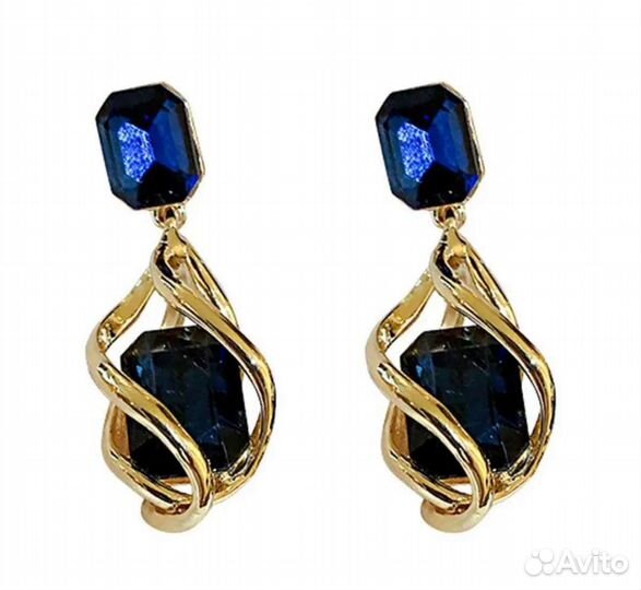 Серьги Graff с голубым камнем